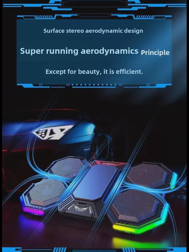 F32 Silent Laptop Radiator with RGB Lights – 15.6 Inch Cooling Bracket