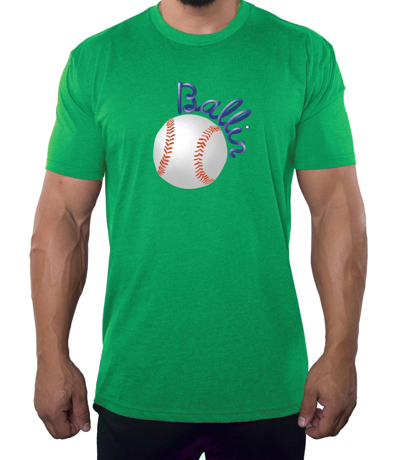 Baseball Ballin Tee, Sports T-Shirts, Men s Baseball T-Shirts 2XL