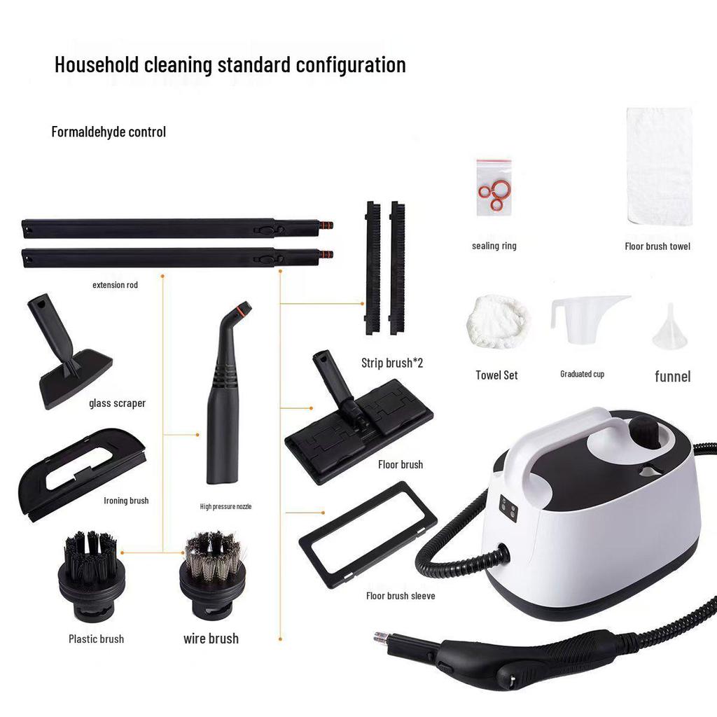High-Temperature Steam Cleaner for Home, Auto Use, Formaldehyde Removal, & European/American Standards