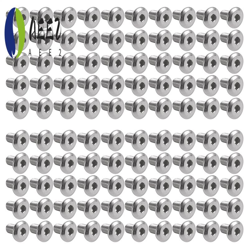 

AEE2-100PCS M6 Ultra-Thin Head Hexagonal Large Flat Head Screw Thread Length 10Mm For Furniture Wooden Furniture серебряный