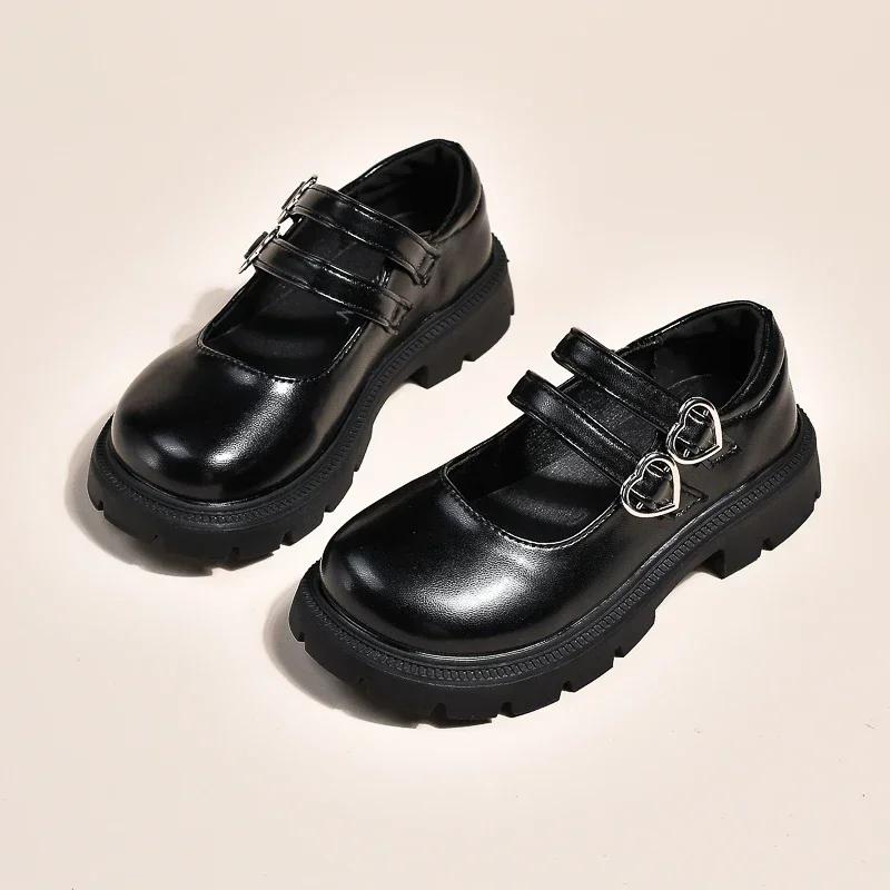 Children Performance Shoes Girls Leather Shoes for Party Wedding Glossy Matte Fashion Kids Princess Loafers 2025 Spring Autumn