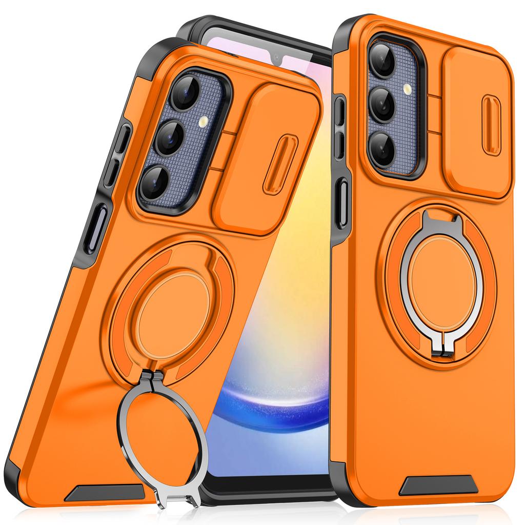 Applicable To Samsung S26ultra Collar Window A25 Mobile Phone Case A36 Rotating Bracket S24FE Protective Case