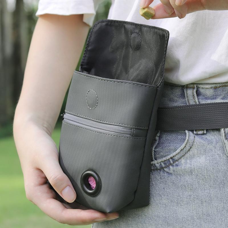 Dog Training Bag, Portable Diagonal Cross Dog Walking Waist Bag, Pet Snacks Collection Bag, Magnetic Absorption Bag