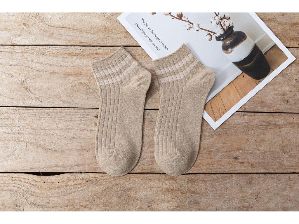 Men's Four Seasons Double Stripe Japanese Style Low-Cut Sporty Socks
