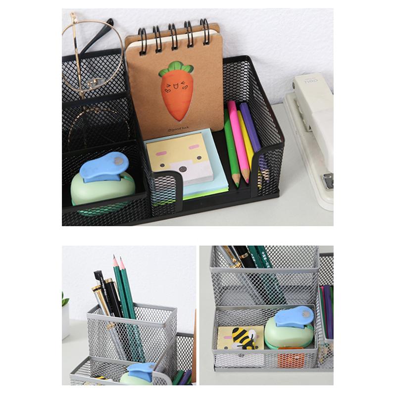 Multifunctional Pen Holder Creative Metal Iron Art Storage Pen Holder Student Stationery Desktop Office Storage Box