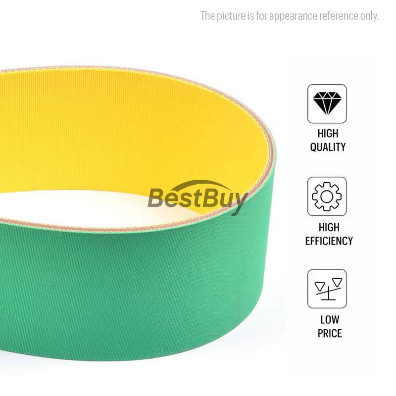 Perimeter 850mm-2100mm Yellow Green Nylon Sheet Flat Transmission Belt