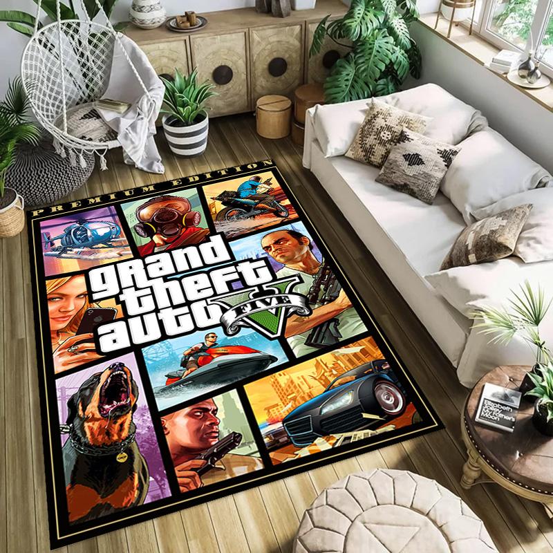 Grand Theft Auto V: Приключения ковровые напольные коврики Декор для дома Украшение для общежития Подушка для офисного кресла Искусство