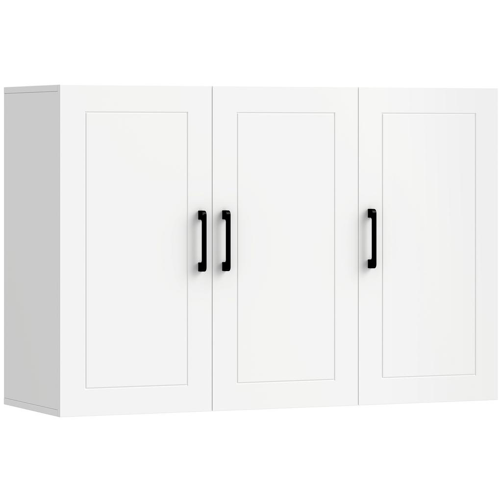 Bathroom Wall Cabinet, Wall Mounted Bathroom Cabinet, Over the Toilet Space Saver with Adjustable Shelves, White
