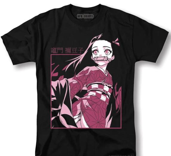 Demon Slayer Nezuko Waifu Anime Manga, Kimetsu No Yaiba Cosplay Graphic Tee L