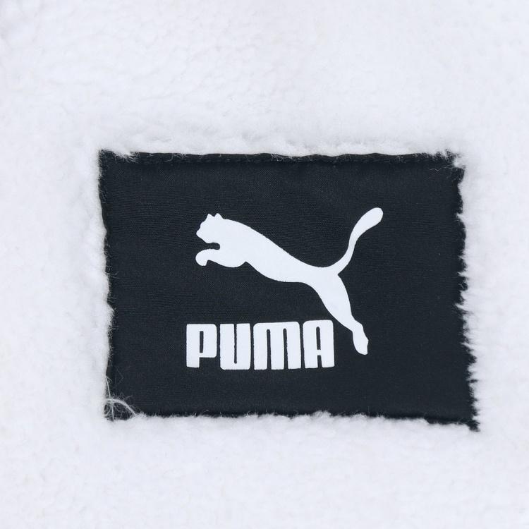Puma Sherpa Contrasting Colors Large Logo Lamb's Wool Stay Warm Jacket White Men's 848418-02
