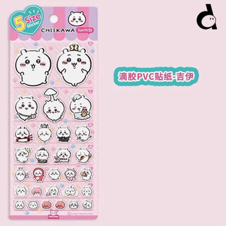 **Anime Chiikawa Sticker Kawaii Creative Drop Glue Stereo Sticker Cute Decorative Computer With Diy Decorative Stickers Gifts
