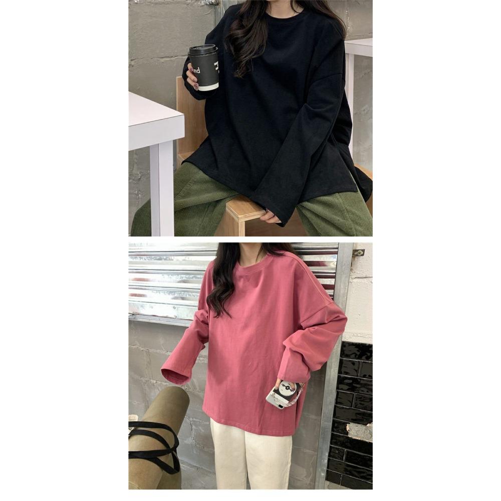Long Sleeved T-shirt Women's Base Shirt Loose Top