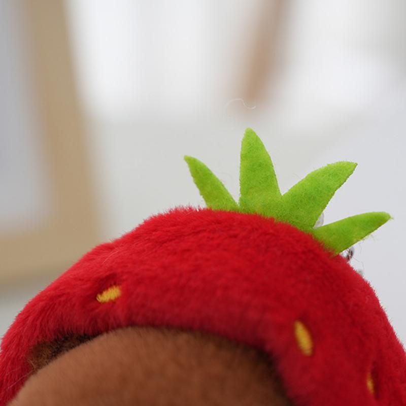 Cute Plush Capybara Keychain Cartoon Animals Toy Stuffed Soft Doll Plush Gift Kid Toys Doll Bag Hanging Ornaments Car Pendant