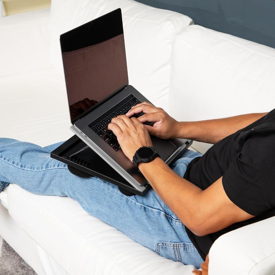 

Подставка для ноутбука Mind Reader, столик для кровати, складная подушка, портативный, для общежития, пластиковый, 14,75 Д x 11 Ш x 7,3 В, серый United States