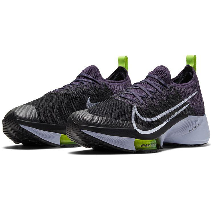 Nike Air Zoom Tempo Next% Flyknit Uva Oscura Negro Volt Mujer CI9924-500