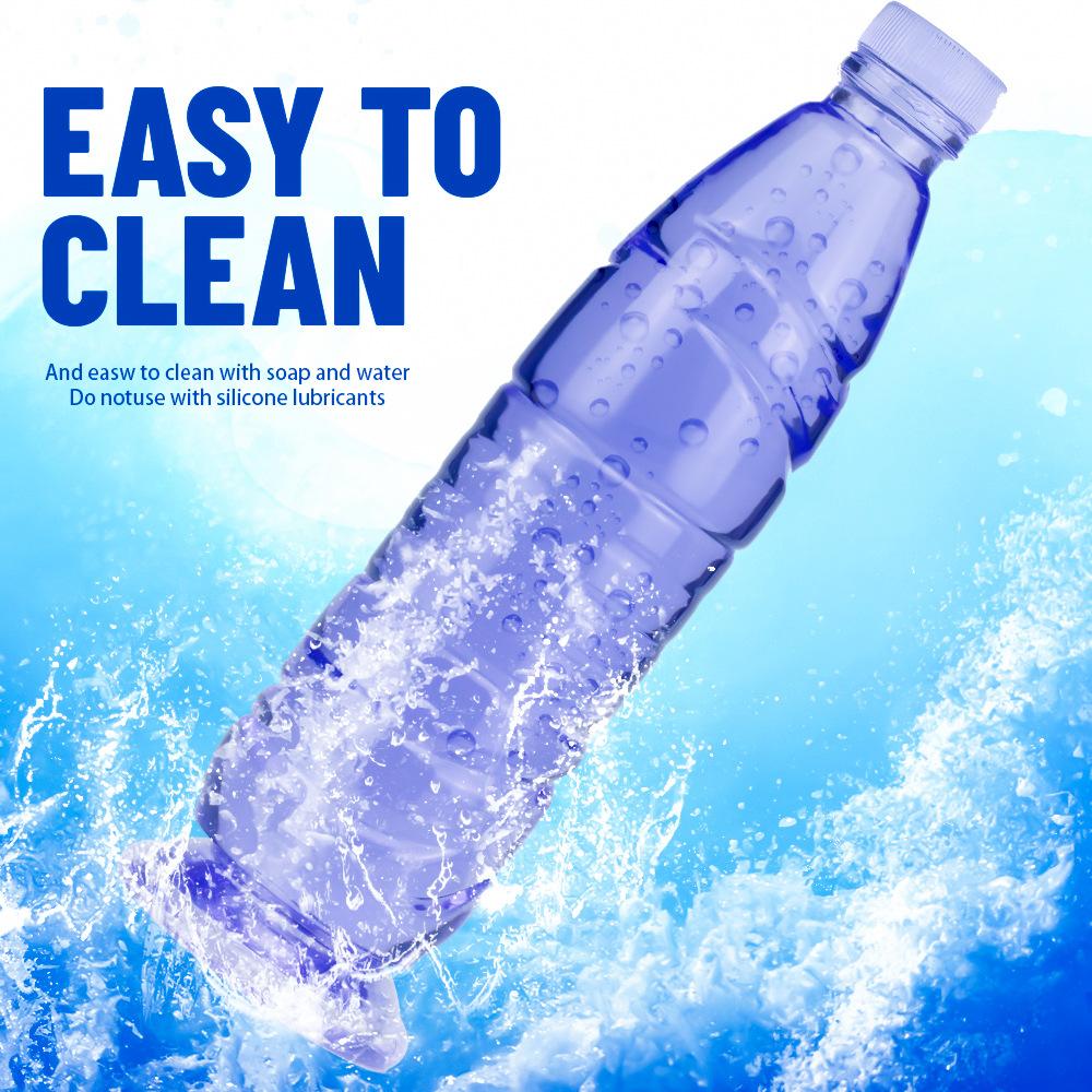 Transparent Crystal Dildo Mineral Water Bottle Shaped - Extra Large Unisex Anal Plug Dilator, Adult Sex Toy