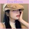 Casual Cotton Beret With Embroidered Letters For Spring And Fall Style