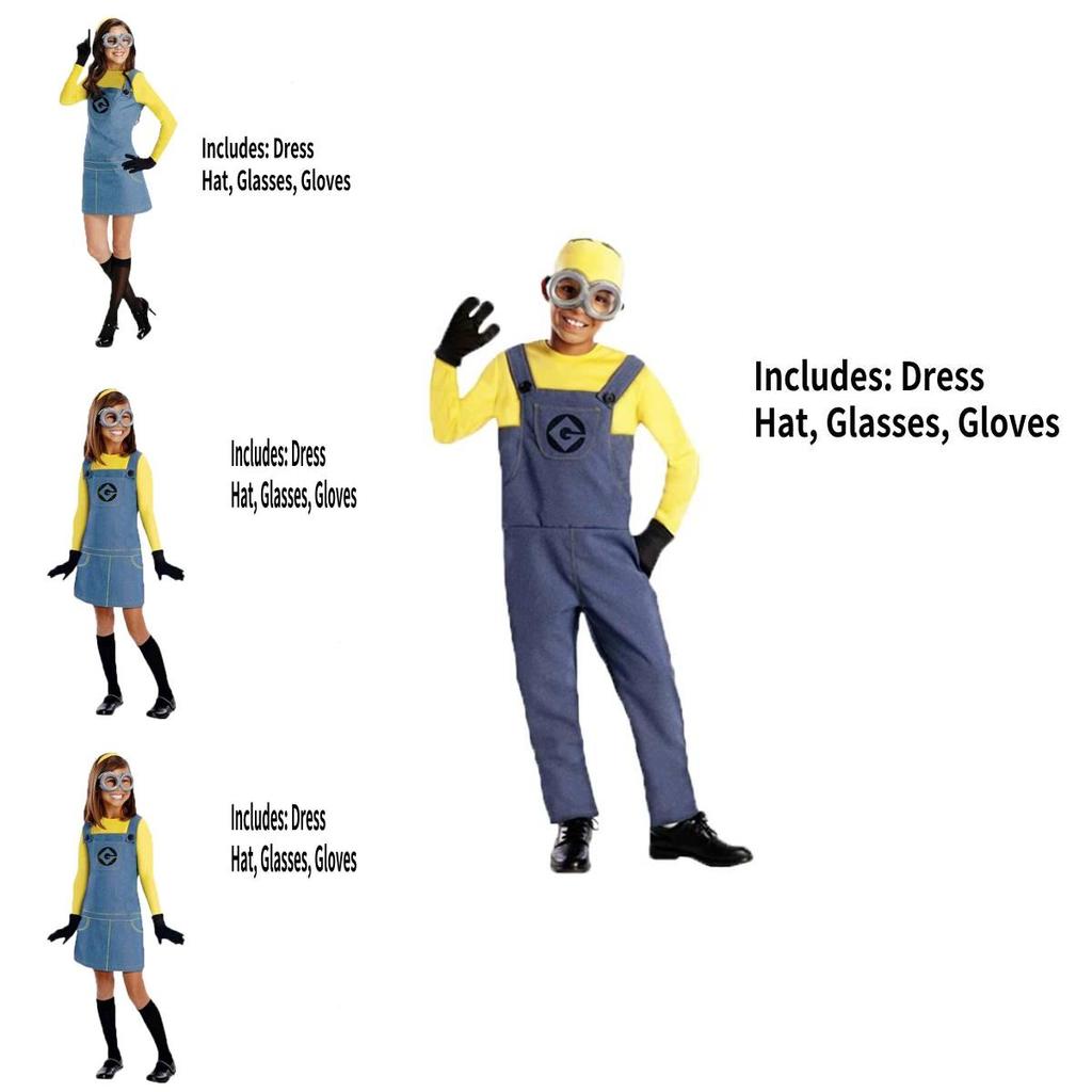 Despicable Me Minions Gru Cosplay Costume Family Matching Sewn Craftsmanship For Role Play Collectors
