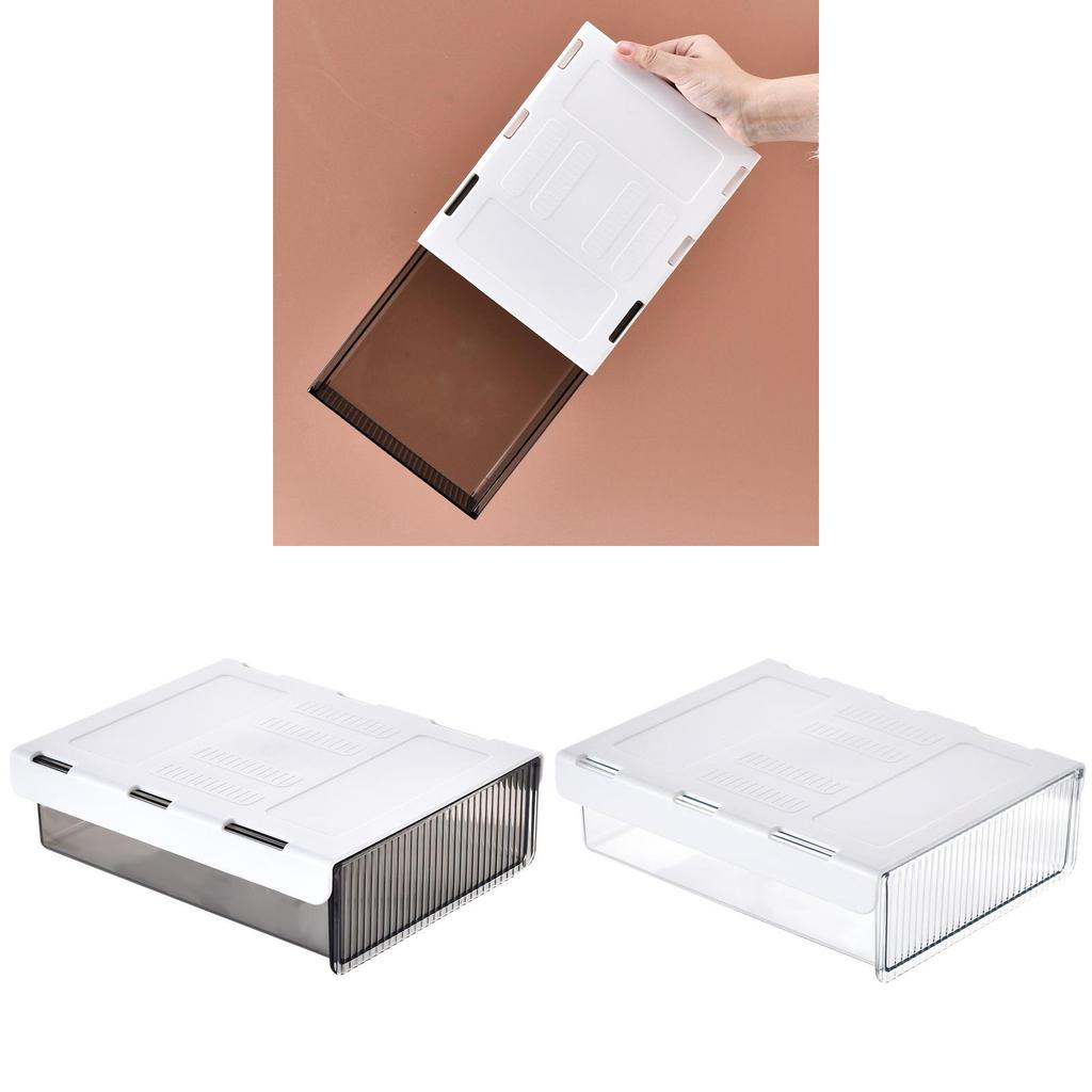 Abs Plastic Drawer Style Desk Organizer With Hidden Pen Holder For Students And Office Use