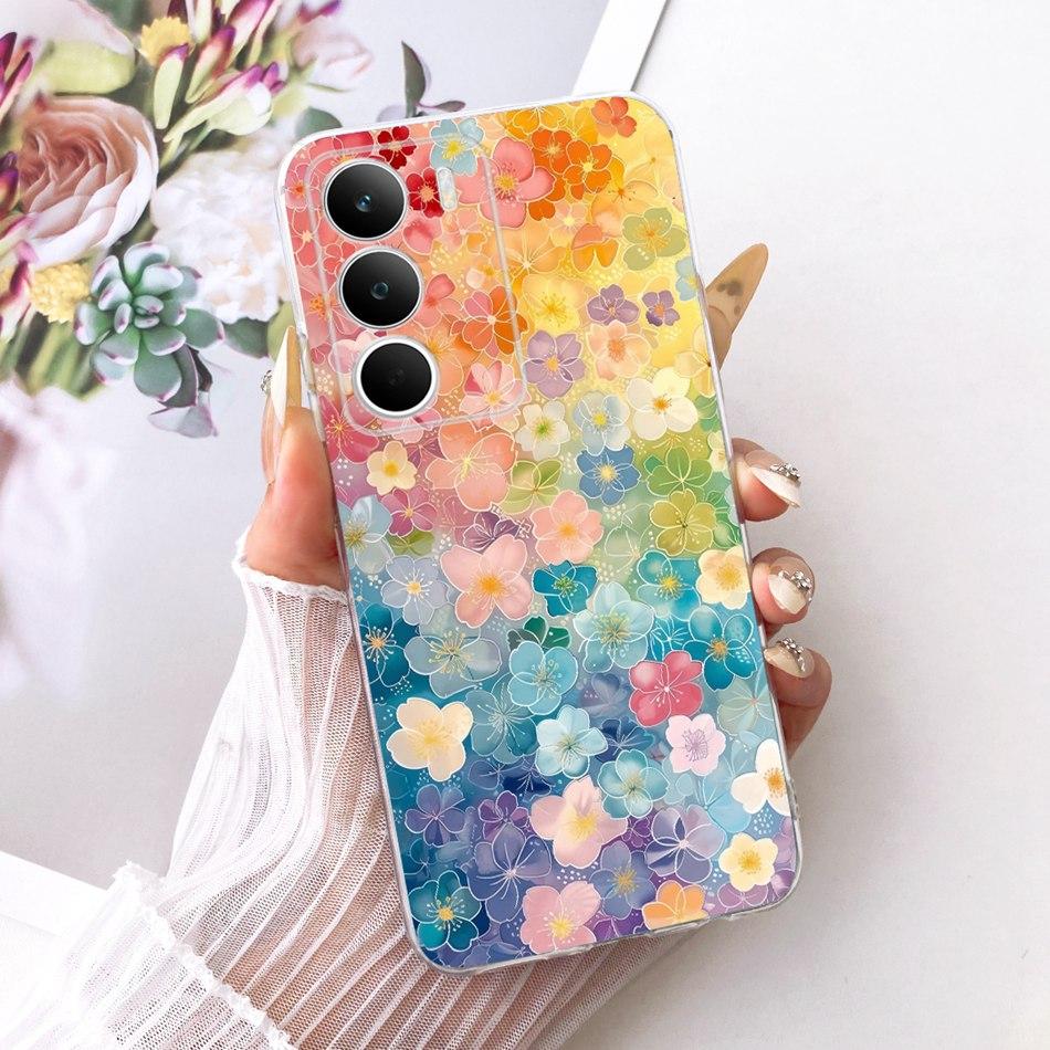 

Для Realme C71 RMX5303 Милий Квітковий Метелик Кіт Розписний Чохол Для Realme C71 C 71 4G М який Силіконовий ТПУ Чохли для Телефона Realme C71