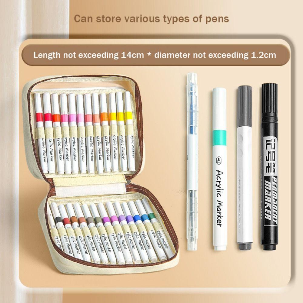 24/36/48/60/84/120Slots Pencil Bag Large Capacity Markers Case  Painting Accessories