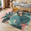 1pc Tropical Plants Area Rug Soft Flannel Floor Mat for Living Room, Bedroom and Carpet, Sofa Coffee Table Floor Mat, Decorative Rug q05