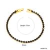 Fashion temperament zircon bracelet elegant light luxury versatile round colored diamond tennis bracelet jewelry women