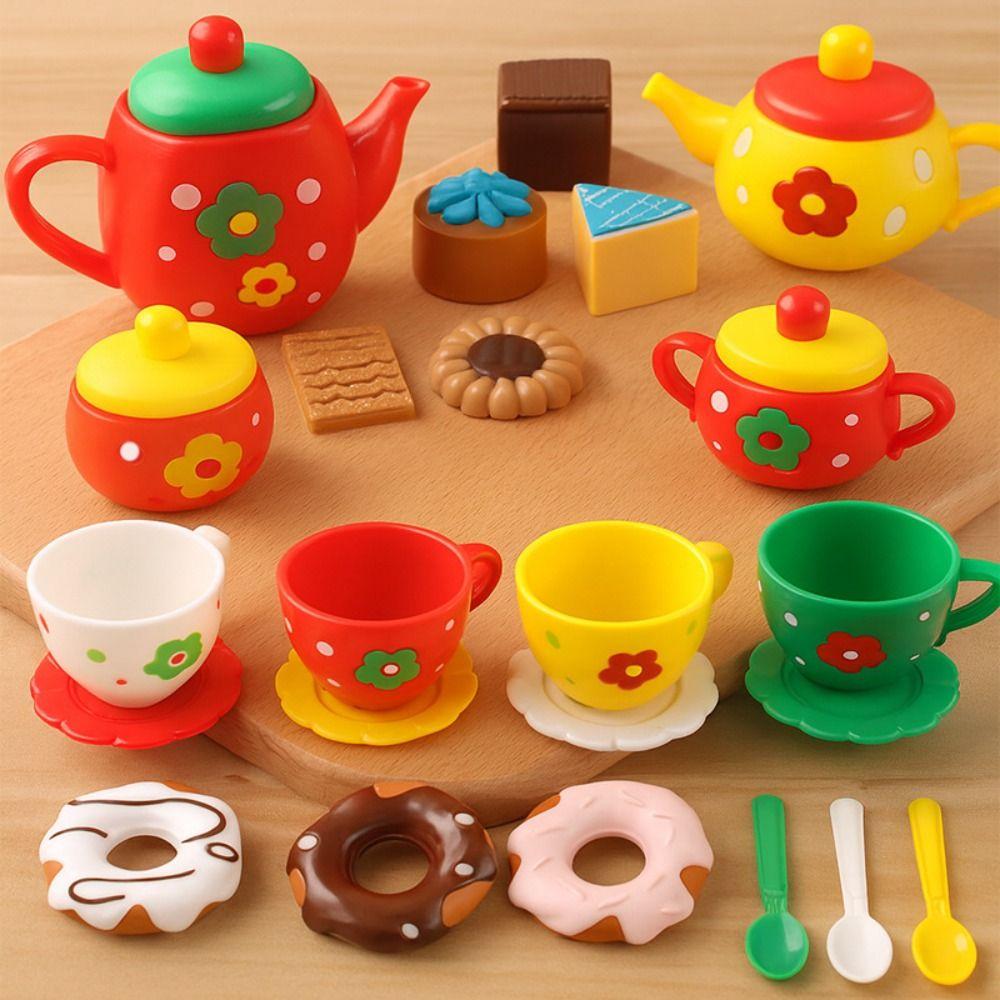 Cake Dessert Playhouse Kitchen Toys Kettle Cookies Tea Set for Girls  New Year Gifts