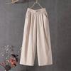Pantaloni Casual in Cotone e Lino, Pantaloni da Donna, Larghi e Sottili, Pantaloni a Gamba Dritta, Pantaloni Harem Estivi Sottili a Nove Punti