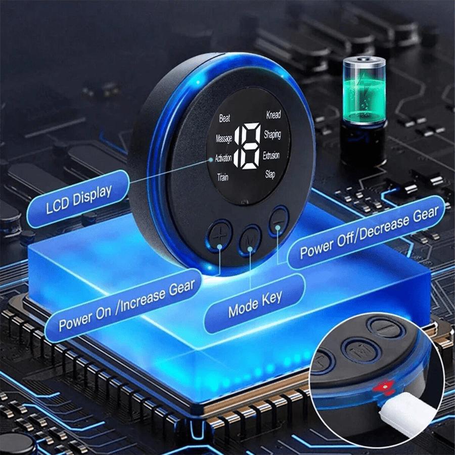 EMS Muscle Stimulator Training Device For Abs And Arms Workout, Home Fitness Equipment For Men