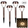 4 PCS Solar Powered Energy LEDs Lawn Light Spike Lamp Sensitive Light Control/ IP44 Water