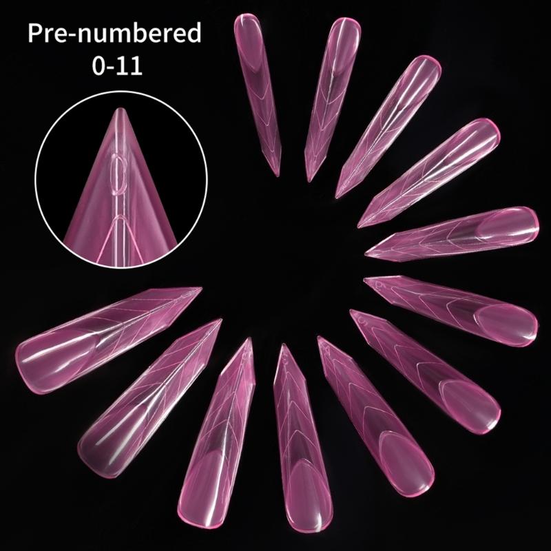 Salon Nail Extension Mold Paperless Fast Drying Light Cure Technology Natural Tip Shape Reusable for Artificial Nail