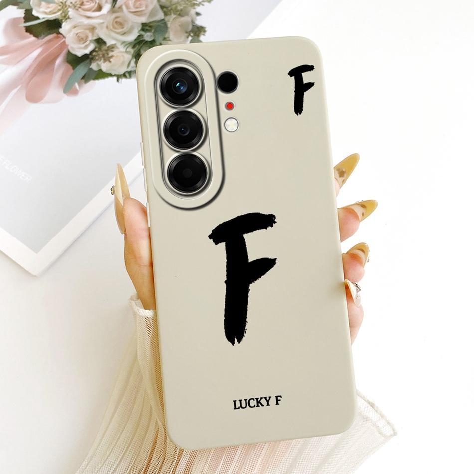 For Tecno Camon 50 4G Lucky Initial Letter Phone Case For Tecno Camon50 4G CN5 Soft Silicone Shockproof Cases Bumpers