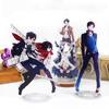 Figura de anime attack on titan, suporte de acrílico, modelo de brinquedo, figuras de ação levi ackerman, decoração, amantes de anime, presentes de aniversário