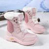 Winter New Outdoor Snow Boots Women's Medium Tube Piled Thickened High-top Large Cotton Shoes Outdoor Cotton Boots