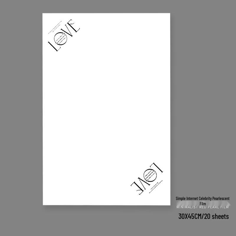 

Valentine s Day White Bouquet Wrap with English Letter Design