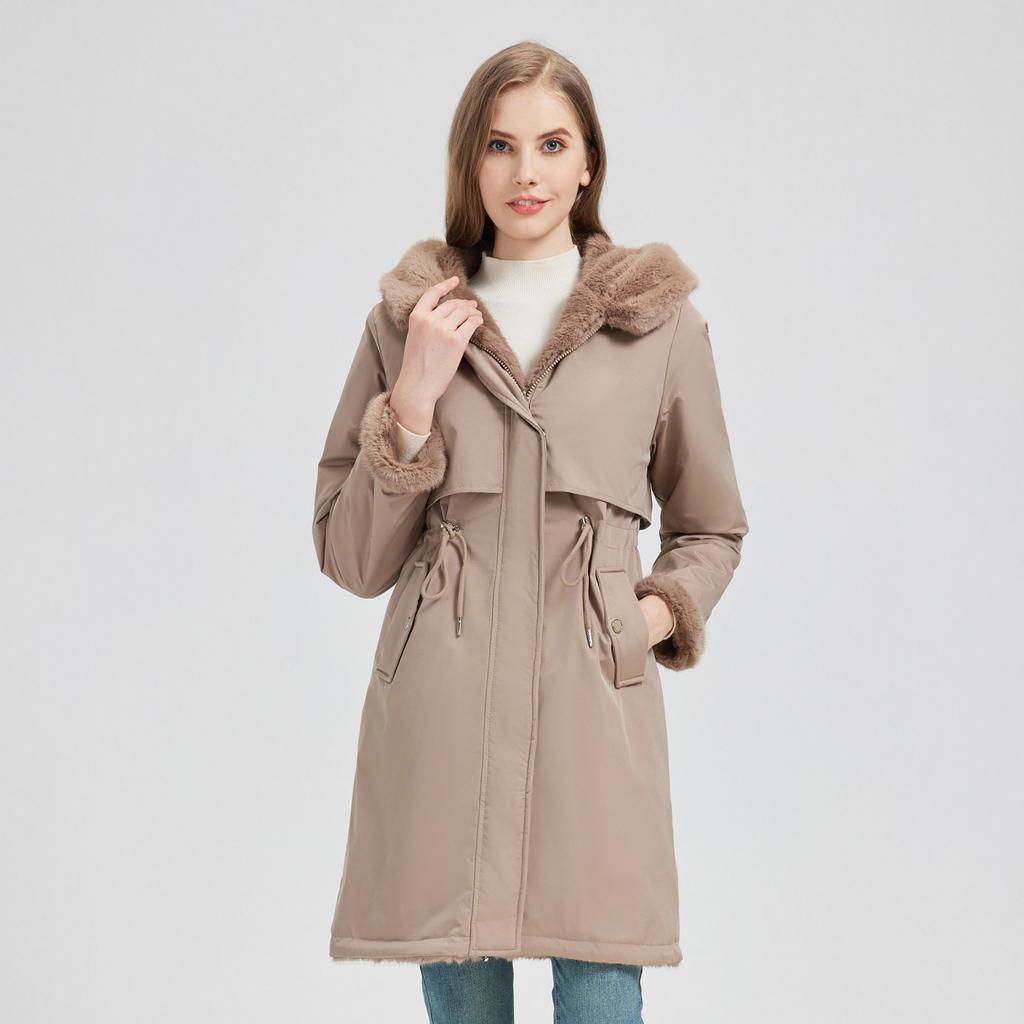 One-Wear Three-Wear Parker Cotton Jacket Women's New Removable Liner Korean Style Slimming Mid-Length Reversible Waist Jacket