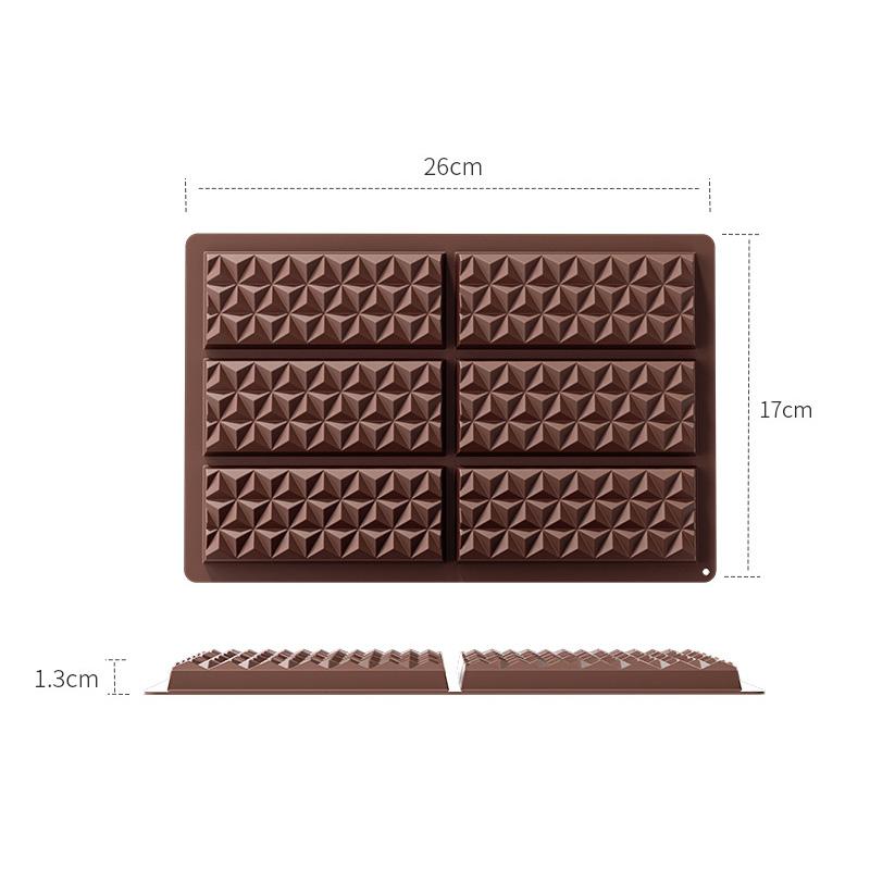 Dubai Chocolate Bar Mold Large Candy Bar Mold For Filli Pistachio Chocolate Bar Silicone Thick Mold For Stuffed Bar