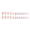 24 Pieces New white French manicure medium and long explosive love fake nails, sweet wear armor