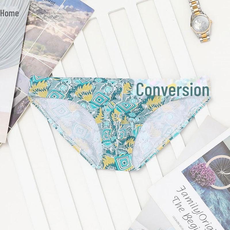 

Мужские трусы-слипы с принтом, с низкой посадкой, дышащие, однослойные - Большой размер, Коллекция Осень/Зима 2020 3XL синий