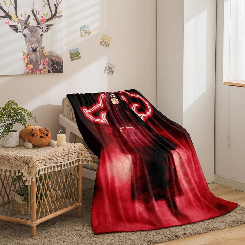 Cartoon Day Man Series Flannel Blanket 2D Printed Sofa Blanket Thickened Blanket