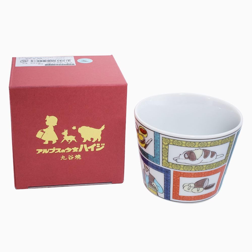 Vyrobeno v Japonsku Kutani Ware Alps Girl Stolní nádobí Barevný dárek zdarma Chléb a sýr Heidi/Hermikálie Heidi/Stolní nádobí/Japonský hrnek/Hrnek/Hrnek