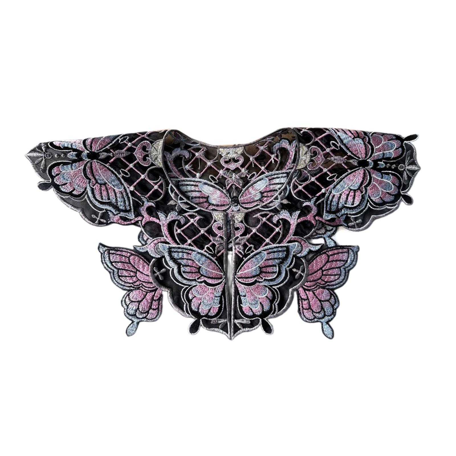 

Декоративный полуворотник в форме бабочки, накидка-шаль, традиционный костюм, ложный воротник, аксессуар для вечеринки A