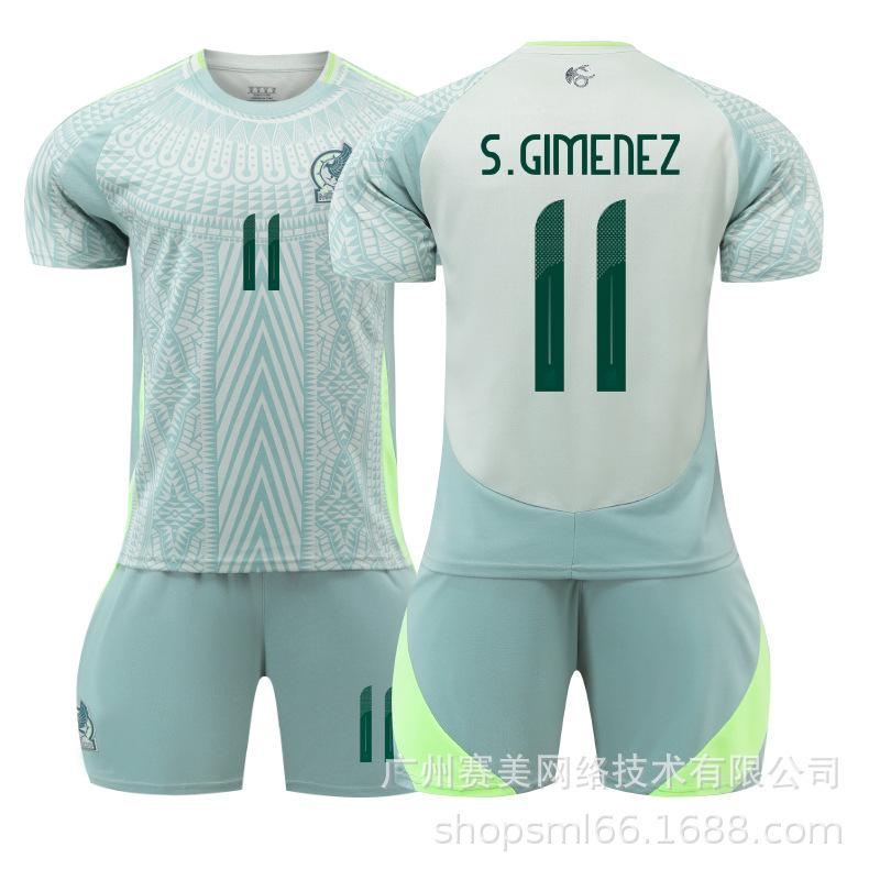 Football training jersey 2024 Mexico away America s Cup football jersey No. 22 Lozano No. 11 14 jersey Europe 16#