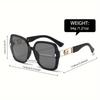 Ladies' Classic Retro Rectangular Fashion Glasses Anti Reflective PC Lenses, Lightweight Plastic Frame Simple and Trendy Glasses