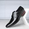 Men Crocodile Pattern Business Formal Casual Mirror Face Classic High-end Hairstylist Fashi Shoes