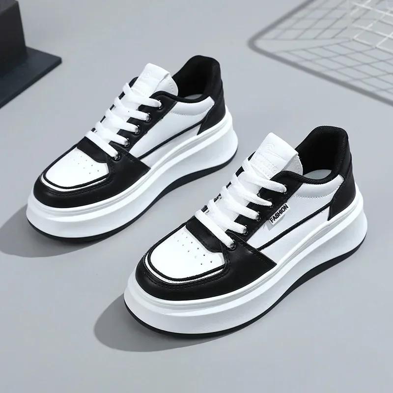 Women Sneakers Zapatillas Mujer White New Fashion Casual Sports Shoes Women Lace-up Mesh Breathable Women's Running Shoes