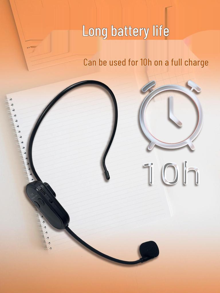 Universal Wireless Headset Microphone with Amplifier for Teachers and Tour Guides