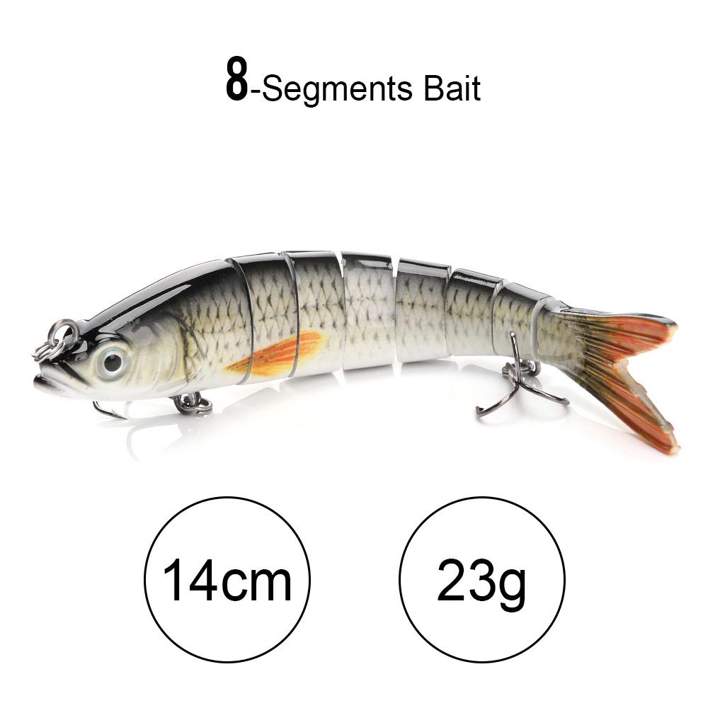10cm 10g Sinking Crankbaits Fishing Lure 10-segments Wobbler Hard Artificial Bait For Pike Fishing Accessories Swimbait