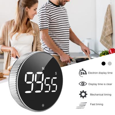 Magnetisk LED Digital Timer Roterande Nedräkningslarmklocka Med 3 Volymnivåer Kökstimer För Matlagning Dusch Träning Studier